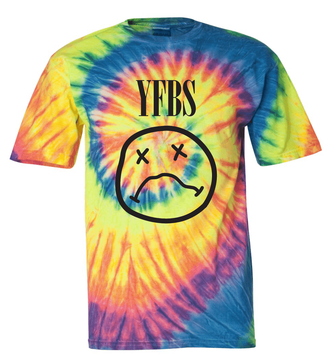 YFBS Sad Face Tie Dye Shirt - Your Favorite Band Sucks